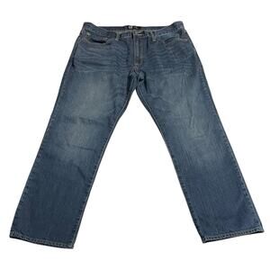 Gap Mens Jeans Size 34 Straight Leg Mid Rise Zip Fly Dark Wash Denim Blue Jeans